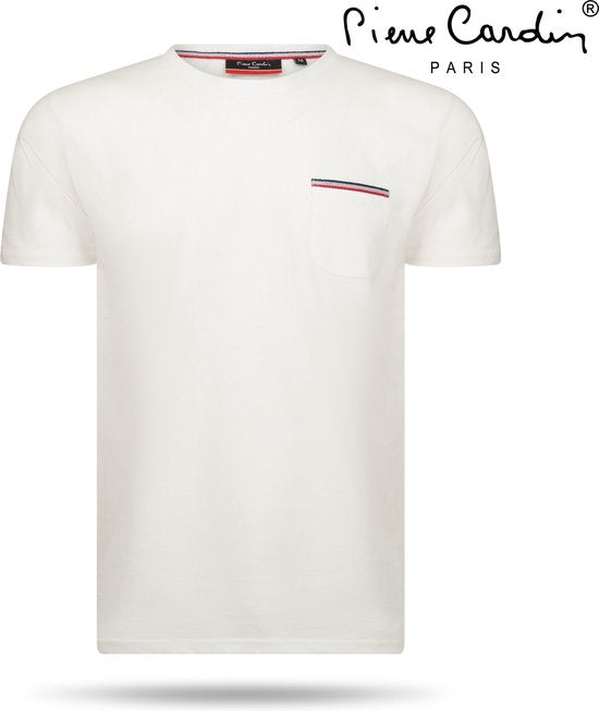 Pierre Cardin - T-Shirt für Männer - Rundhalsausschnitt - Weiß