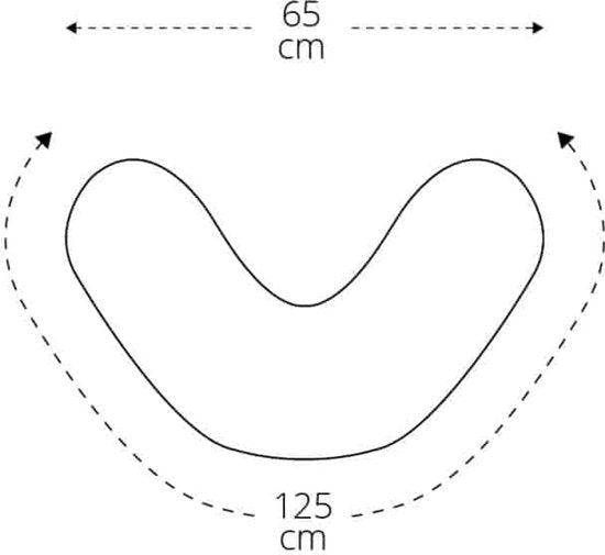 Snoozzz Stillkissen Small mit Fiber-Füllung und abnehmbarem Bezug – Chestnut – 120 cm