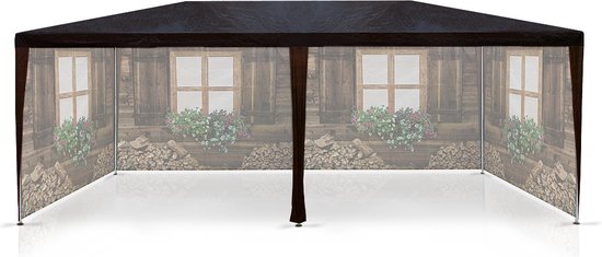 Casaria Partyzelt - Pavillon 18m² 3x6m mit 6 Seitenwänden - Apres Ski