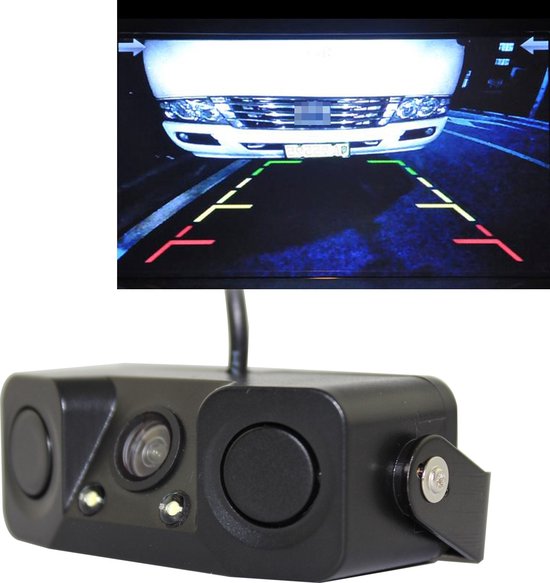 PZ-451 Auto Kamera Led Beleuchtung Parken Sensor 3 in 1 Nachtsicht Kamera Monitor mit Summer, DC 12V, 720 x 504 Pixel, Objektiv Winkel: 120 Grad