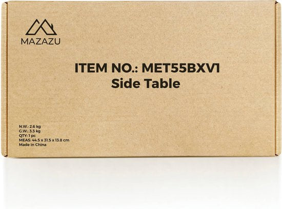 MIRA Home - Beistelltisch - Nachttisch - Braun - Holz - 40 x 55 x 40 cm