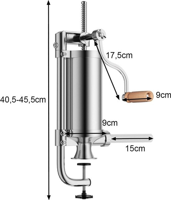 Wurstfüller Wurstmaschine Wurstfüllmaschine Wurstspritze mit 4 Füllrohren