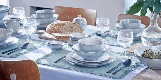 Mica Decorations Tabo Geschirrset für 4 Personen - Grau