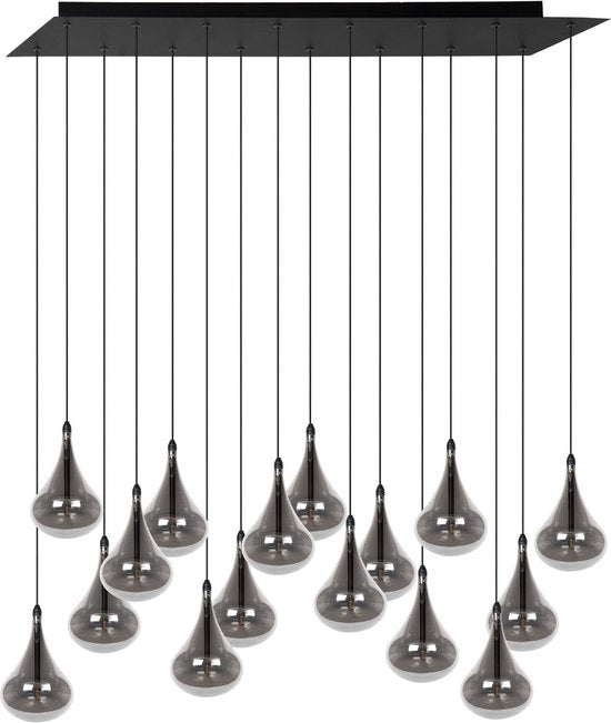 Lucide TEARS - Hängeleuchte - LED Dimmbar - G4 - 16x1,5W 3000K - Schwarz