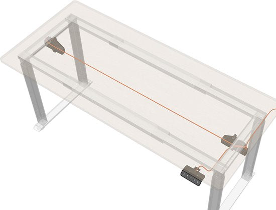 Schreibtisch Sitz-Steh elektrisch höhenverstellbar - Spieltisch - Spieltisch - Computertisch - Spieltisch - ergonomischer Arbeitsplatz - 130 kg Belastbarkeit - 160 x 75 cm