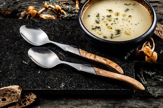 Laguiole Style de Vie Löffel Luxury Line - 6-teilig - Olivenholz