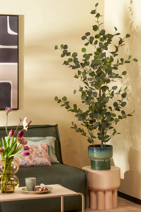 Mica Decorations Künstliche Eukalyptuspflanze im Blumentopf - H150 x Ø30 cm - Grün