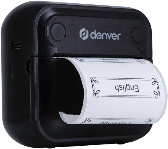 Denver Mini-Taschendrucker - Aufkleberdrucker - Thermopapier - Bluetooth - Mobiler Fotodrucker - MBP32B