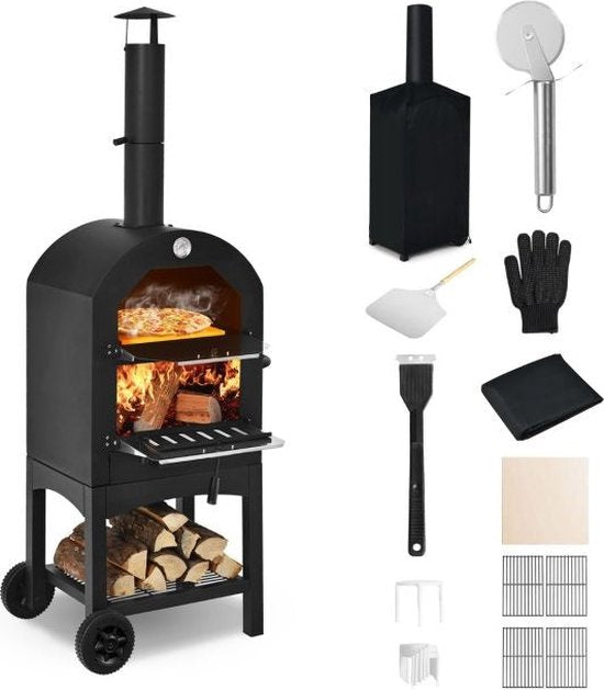 Coast Pizzaofen für draußen - wasserdichter Deckel - Schwarz