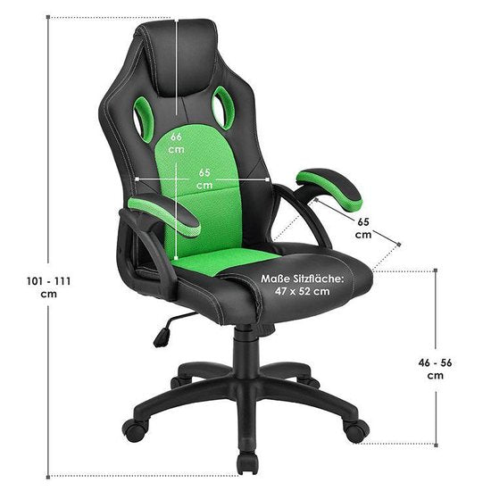 Bürostuhl / Gaming-Stuhl - Montreal - Grün