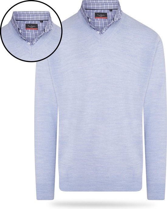 Pierre Cardin - Herren Pullover Mock Pullover - Blau - Größe L