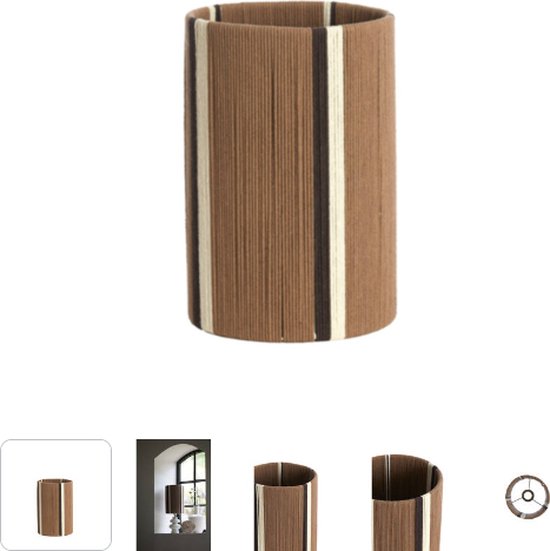 Light & Living Lampenschirm Medan - Dunkelbraun - Ø20cm - Modern