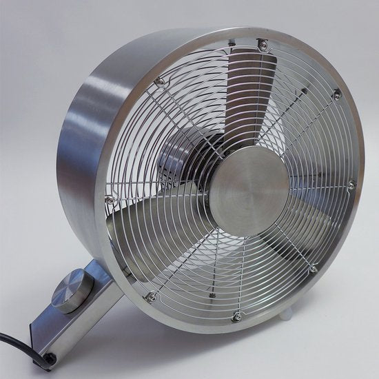 Stadler Form Q Bodenventilator - Gebürstetes Metall - 2400 m³/h - Silent & Design - 3 Stufen - 40 m² / 100 m³