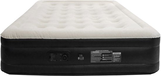 FLOAT NimbusRest - 2-Personen-Luftbett mit eingebauter elektrischer Pumpe - < 3 min schnelles Aufblasen - 198 x 152 x 38 cm - Selbstaufblasende Zwei-Personen-Luftmatratze - Gästebett Queen