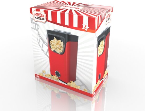Gadgy Popcornmaschine - Heißluft-Popcorn-Maschine - 1100 Watt - mit Messlöffel - Kinderparty