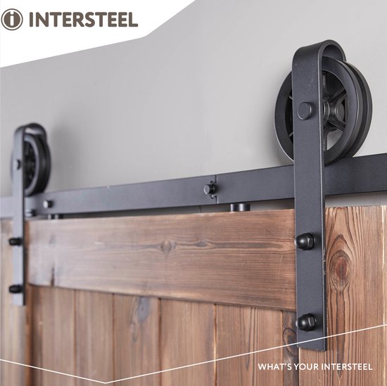 Intersteel Schiebetürsystem Rad mattschwarz