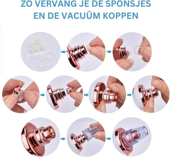 DAKANNA® - Mitesserentfernung - Mitesserentferner - Mitesserentferner - Gesichtspflege - Elektrisch - Akne - Vakuum - Hautpflege - Multitool Set