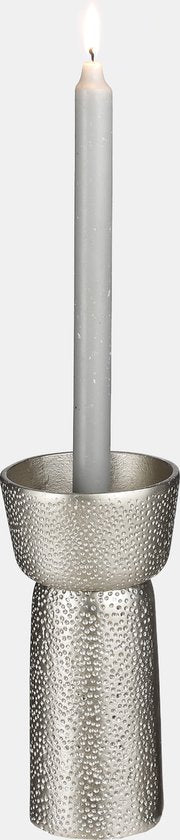 Casa Vivante Dakar Kerzenleuchter - H22 x Ø11 cm - Aluminium - Antik Silber