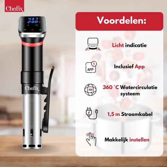 VAIVE Sous Vide Stick - Inklusive Wi-Fi und App - Smarter Slowcooker - Cooking Cooker