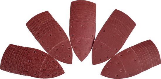 VONROC Schleifpapiersatz - 100x150MM - 50 Stück - Für Schleifmaschinen - Vorderteil drehbar