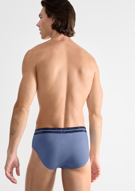 Sloggi Start Midi 2er-Pack Slips - Männer - Baumwolle/Elastan - Normale Taille - Elastisches Band - Blau/Multi - Größe M