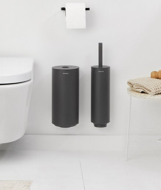 Brabantia MindSet Toilettenzubehör – 3-teilig – Mineral Infinite Grey