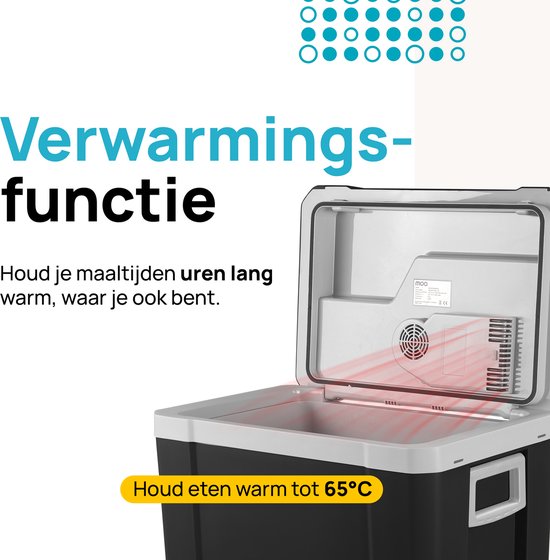 MOA Coolbox Electric 12v 230 volt - 40L - Frigobox - Camping Kühlschrank - Auto und Camping - Kühlung und Heizung - Schwarz