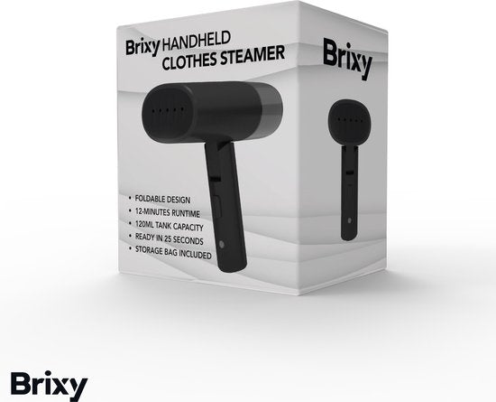 Brixy Clothes Steamer - Leistungsstarke Hand Steamer - Steamer Kleidung und Möbel - Inklusive Aufbewahrungstasche - Anthrazit