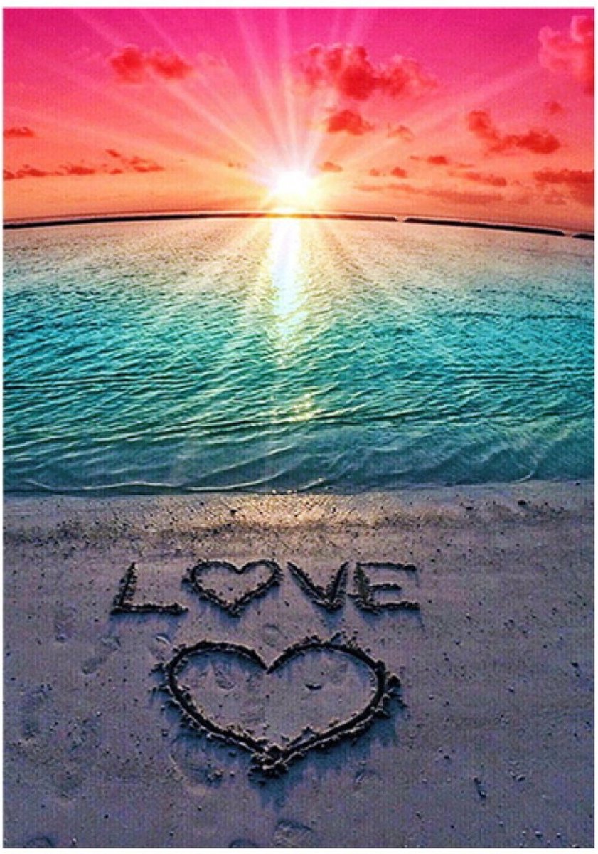 Rubye - Diamantmalerei Set - Sunset LOVE - 30x40 cm - Volldiamant - Inklusive Werkzeug - Perfektes Geschenk