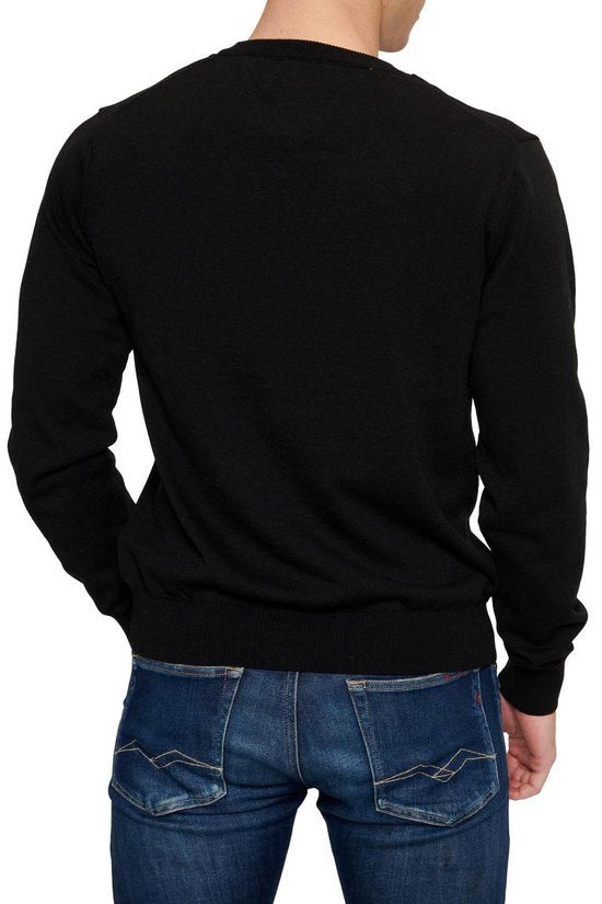 Mario Russo Pullover - Schwarz - Größe XXL - Italienischer Schnit - 85% Baumwolle Pullover