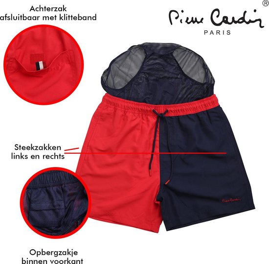 Pierre Cardin Badehose Rot/Marine XXL