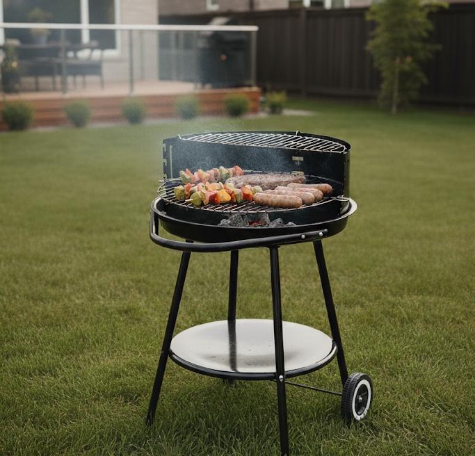 Koopman Grill - Zusammenklappbar - Mit Sockel - 51 x 82 cm - Schwarz