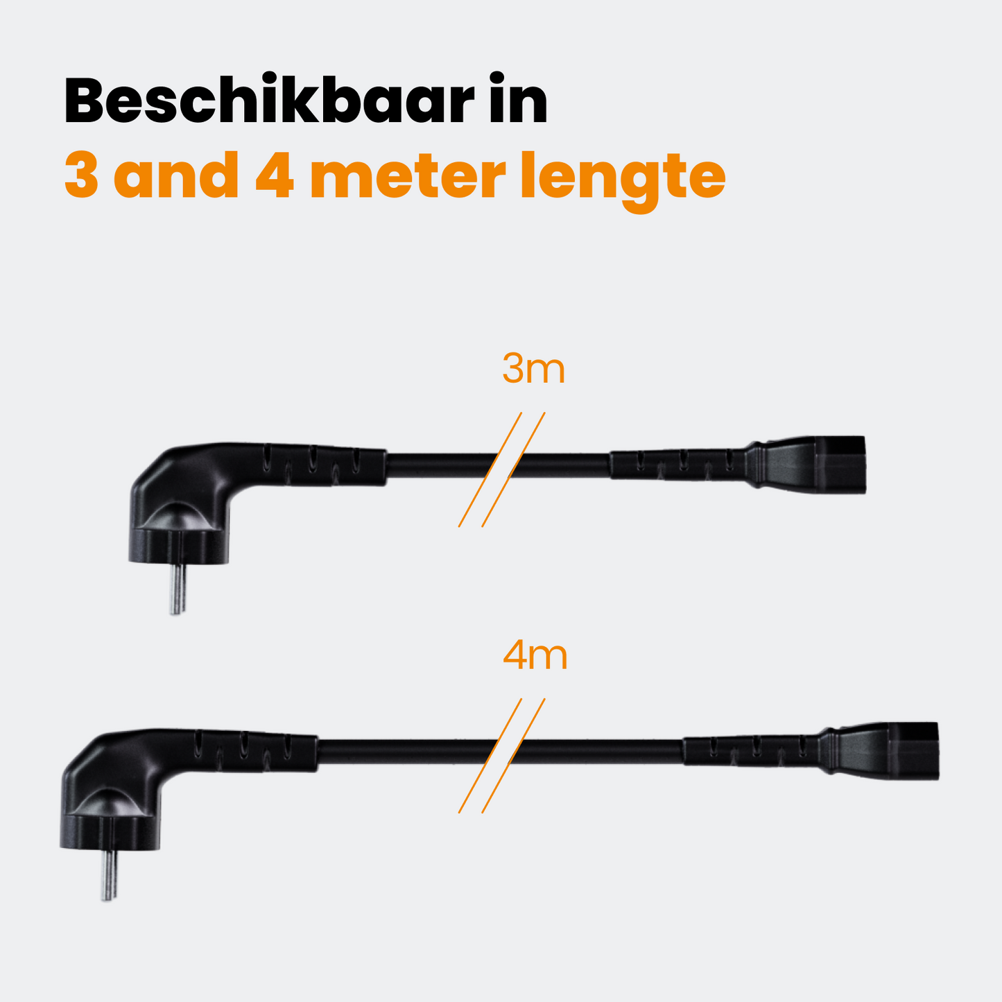 Moovv Stromkabel 4 Meter Kupfer - extra langes Kabel für Laufbänder