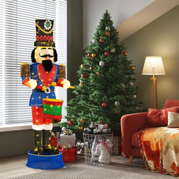 Soldat mit Trommel - 185 cm | Beleuchtete Weihnachtsdekoration mit 100 LED-Lichtern