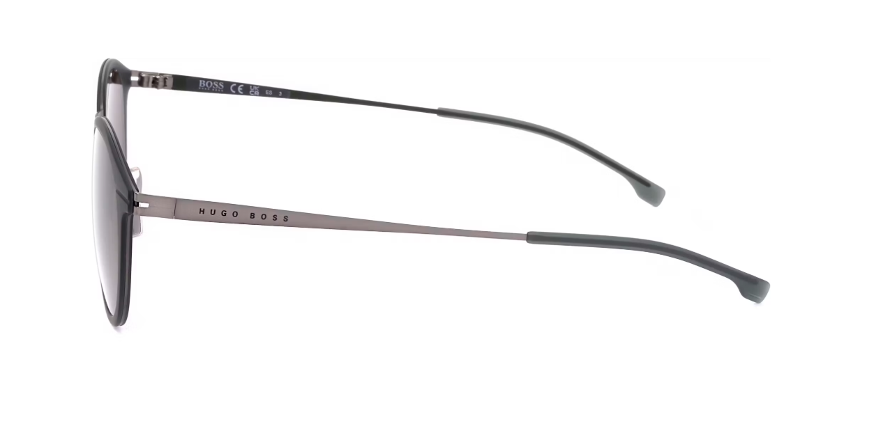 Hugo Boss Sonnenbrille 1245S Eem - Eigenschaften Filter Kategorie drei und UV-Schutz und Nylon Gläser - für Männer - Matte Khaky Olive Edelstahl - 49 mm
