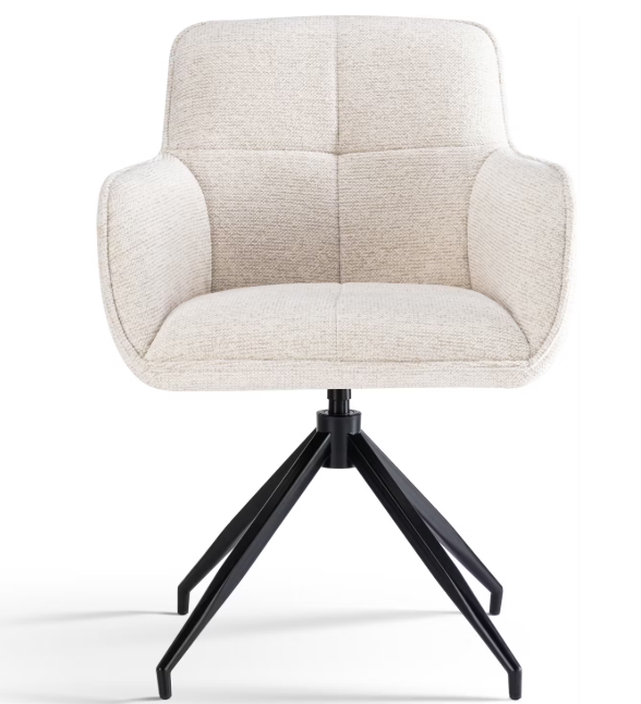 2x Criks Design Esstisch-Drehstuhl Charly - beige