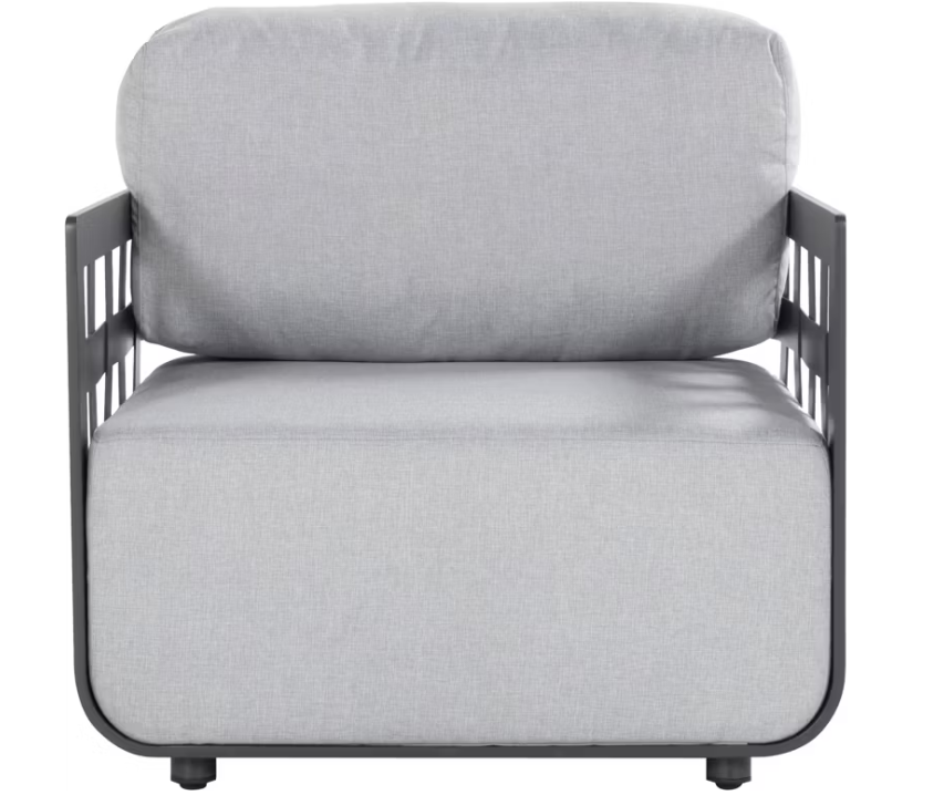 Hartman Cestelli Lounge Stuhl - 84x84x85 cm - Aluminium Holzkohle