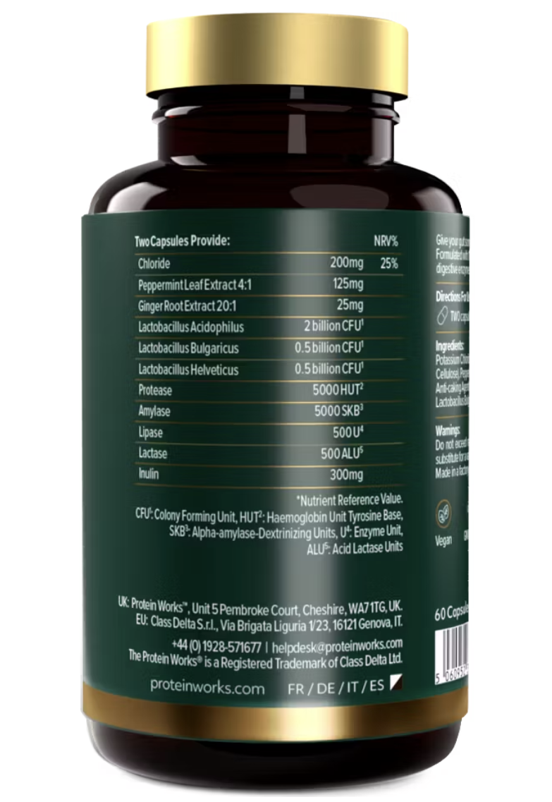 Protein Works Gut Love Bowel Balance Kapseln - 60 Stück - Probiotika, Präbiotika und Enzyme