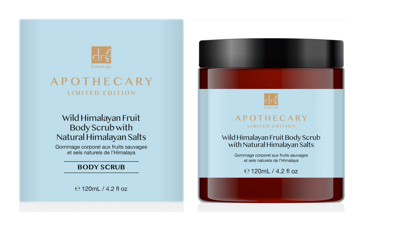 Dr Botanicals Himalaya-Körperpeeling | Vegan | Mit Himalaya-Salz | 120 ml | 2 Stück