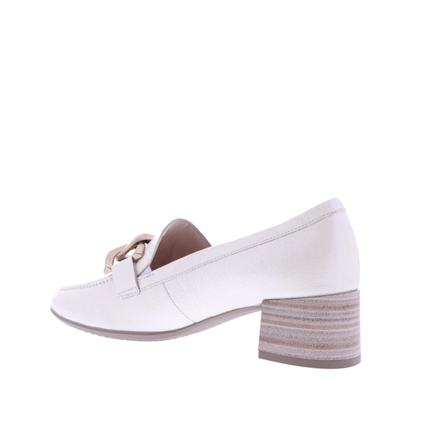 Gabor Pumps Weiß Lackleder - Absatzhöhe 4 cm - Größe 38.5