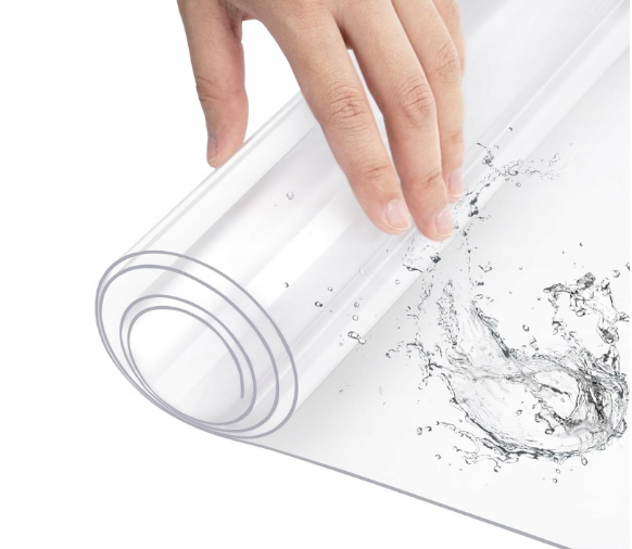 WOLTU Tischschutzfolie - Transparentes PVC 1 mm - 80 x 140 cm - Wasserdicht und abwaschbar