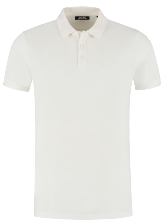 Boston Brothers Piqué-Poloshirt – Off-White – M – BBO36S340-0000-1001