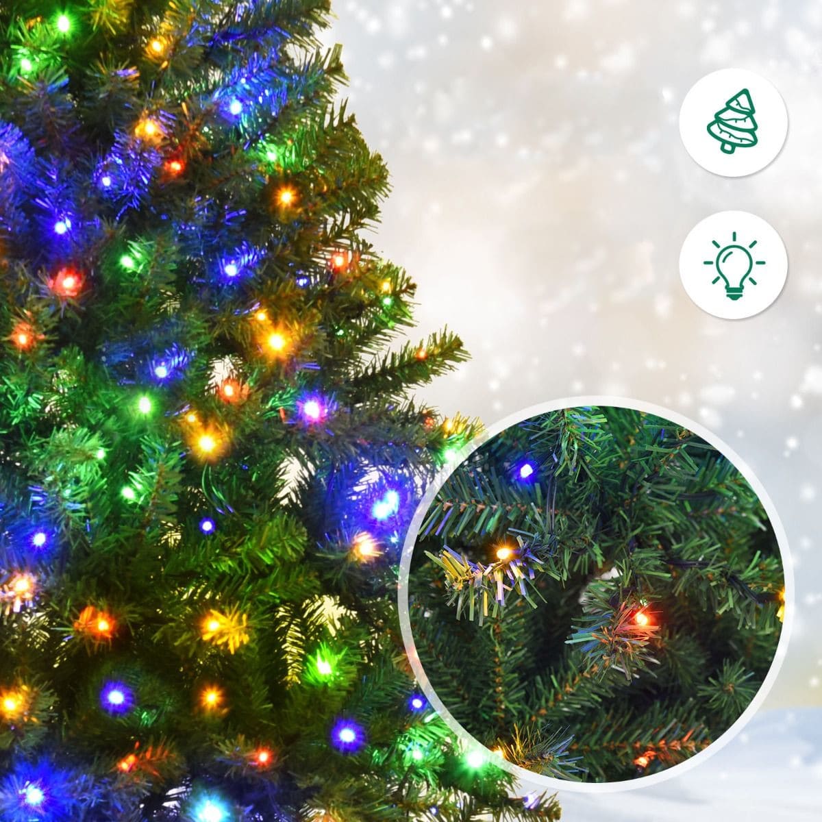 Coast Weihnachtsbaum - 11 Led Ständer - PVC Zweige - 180cm