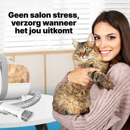 Jake and Jacky Professionelle Hundeschermaschine für dickes Fell 15-teilig - Tierschermaschine mit Absaugung - Saugen & Trimmen - Katzenschermaschine - Geräuscharmes Design - Hunde- und Katzentrimmset - inkl. Aufbewahrungsschale