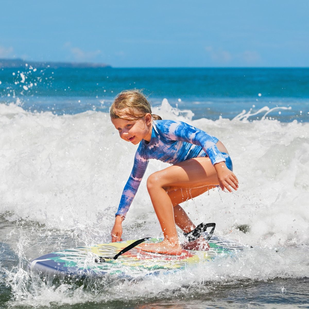 Coast Bodyboard für Kinder – leichtes Surfbrett – mit Handschlaufe – 84 cm – blau
