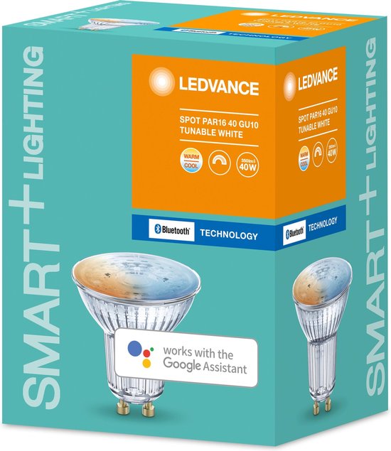 LEDVANCE LED-Reflektorlampe - Sockel: GU1- - einstellbar weiß - 27--...65-- K - 5 W - mattiert - SMART+ Spot GU1- einstellbar weiß