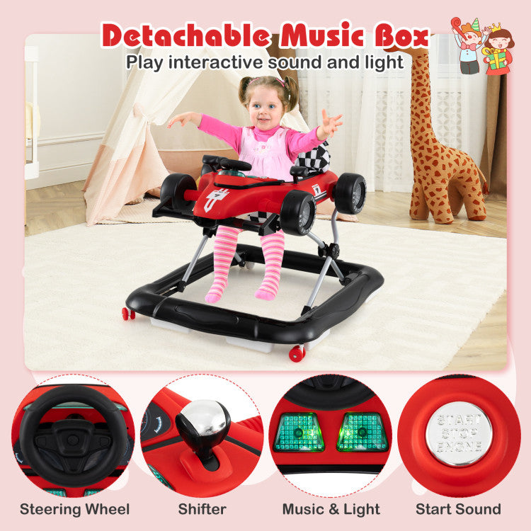 Küstenläufer für Babys - Höhenverstellbar - Mit Musik - Max. 12 kg - Rot