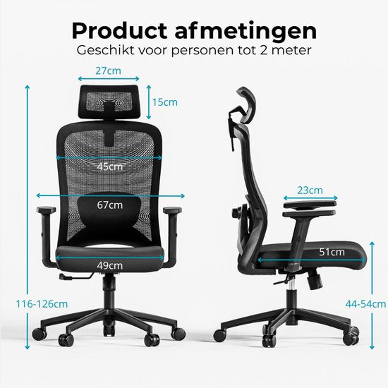 Organess® Ergonomischer Bürostuhl - Office Gaming Chair - Bürostühle für Erwachsene - Game Gaming Chair - Max. 150 kg