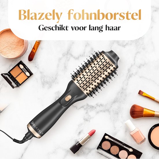 Blazely 4-in-1 Haartrocknerbürste rund - Keramik-Magic-Bürste - Lang/Kurz/Style/Locken - 1200W - Airstyler