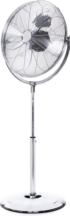Standventilator XL 45 cm - Metallgehäuse - Starker Luftstrom - 3 Geschwindigkeiten - Oszillierend - Tristar VE-5975